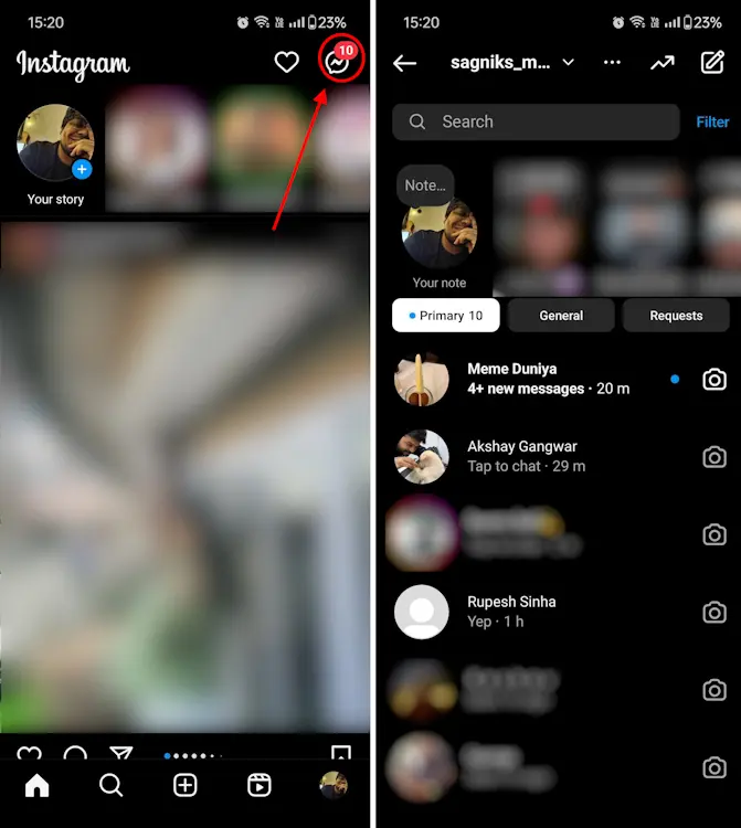 How to Turn on/off Vanish Mode on Instagram