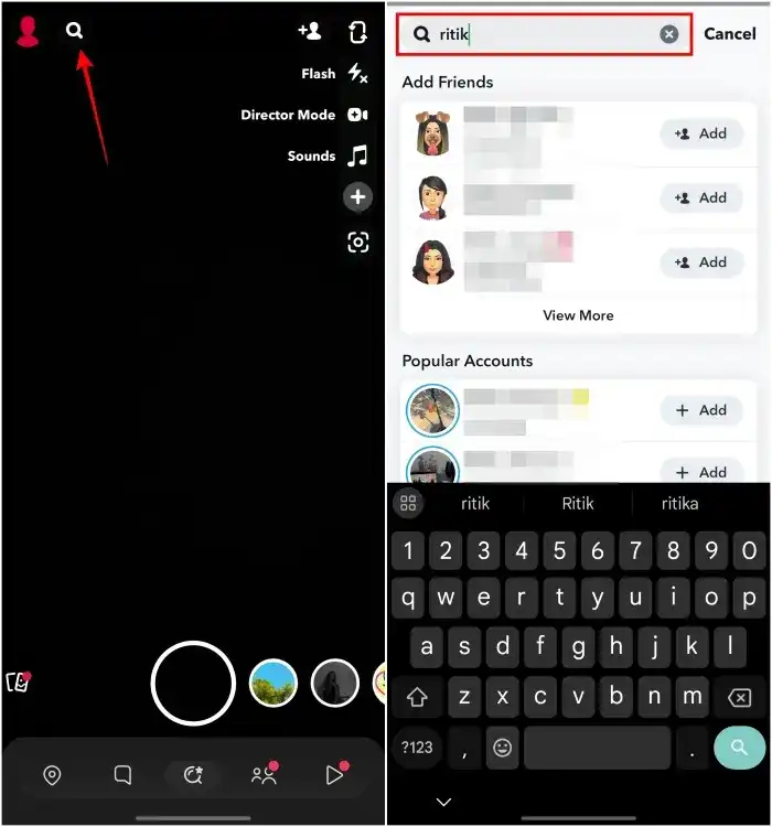 Method 5: Search their Username on the App